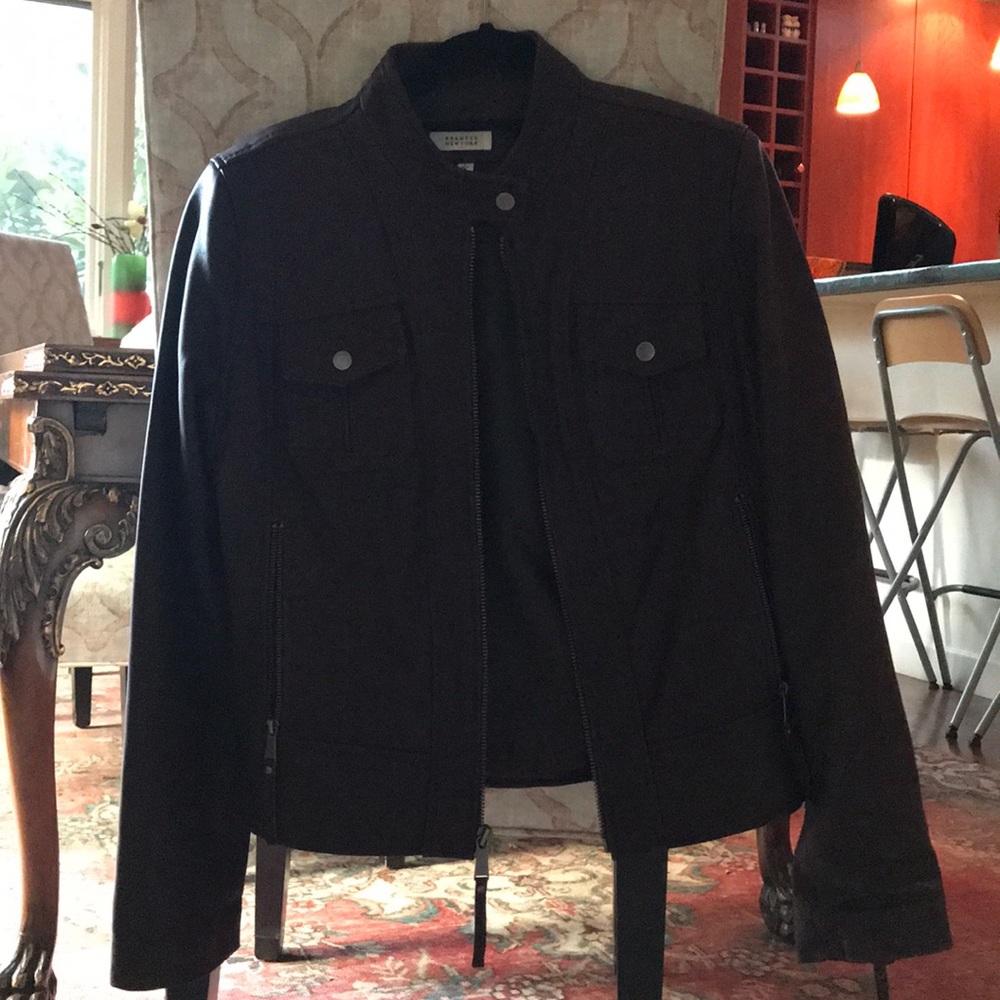 Brown leather jacket